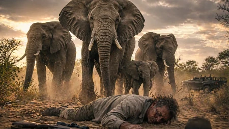 LOV SE PRETVORIO U KLANJE – Slonovi pregazili POZNATOG MILIONERA kao da ne postoji! (FOTO)