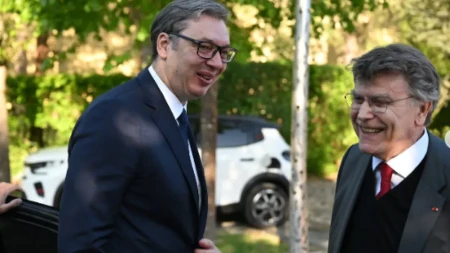 VUČIĆ SA MONBRIJALOM "Srbija dobro razume ozbiljnost trenutka u kojem se svet nalazi"