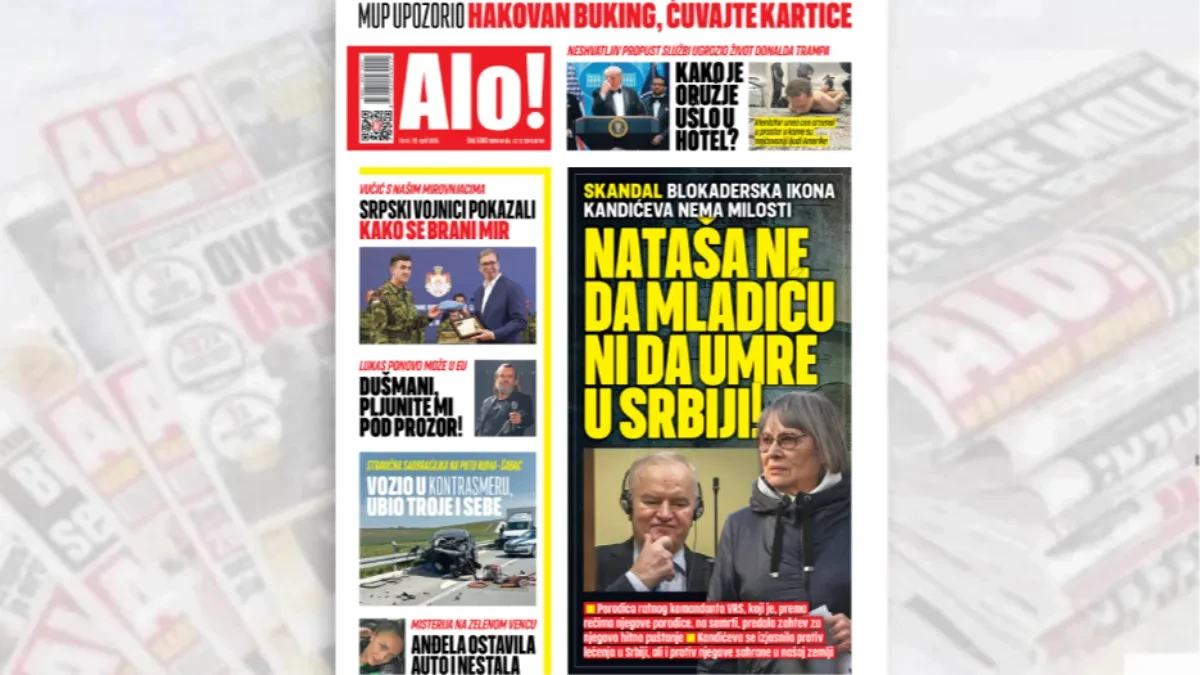 BLOKADERSKA IKONA KANDIĆEVA NEMA MILOSTI Nataša ne da Mladiću ni da umre u Srbiji!