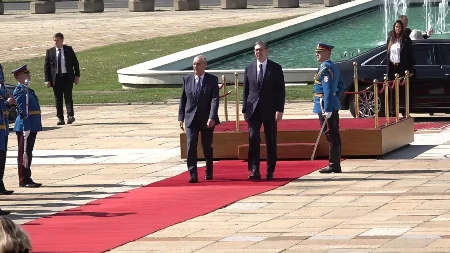 SVEČANO U PALATI SRBIJA Vučić dočekao predsednika Švajcarske, u toku plenarni sastanak (VIDEO)