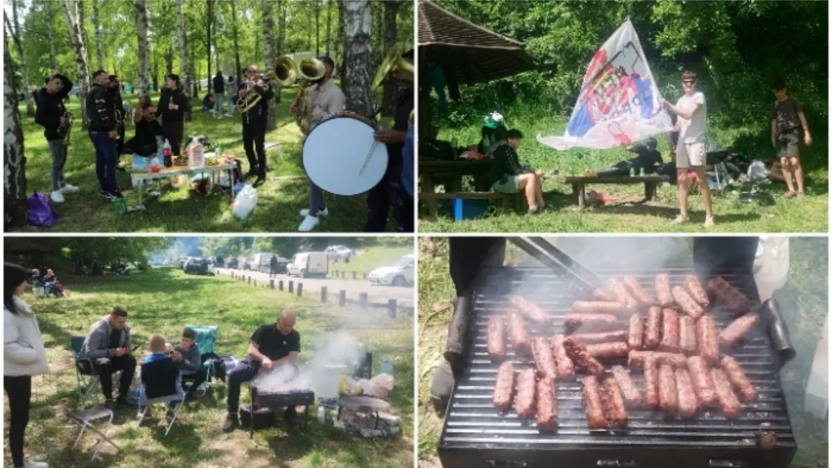 Patriotska idila na Košutnjaku: Srbi slave 1. maj uz trubače i narodnjake, a ova zastava je pravi hit