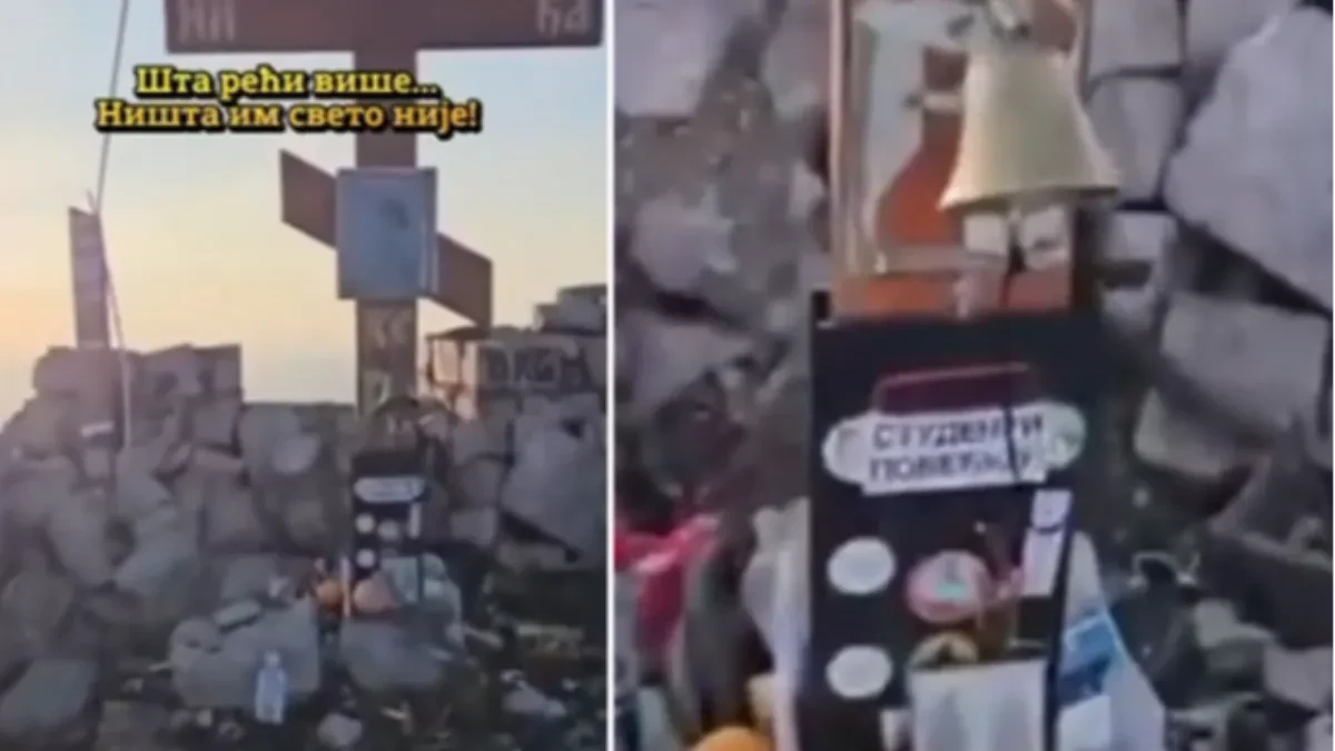 Blokaderi oskrnavili "svetionik" pravoslavlja! Dobri domaćin zaustavio ludilo - nije ih mrzelo da se popnu na vrh Rtnja! 
