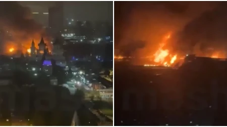Ogroman požar u Moskvi! Gori Izmailovski Kremlj (VIDEO)
