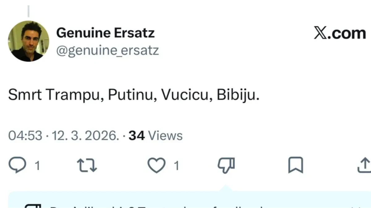 "Treba ubiti Trampa, Putina i Vučića" Milogorac iz Njujorka pozvao na ubistva državnika!