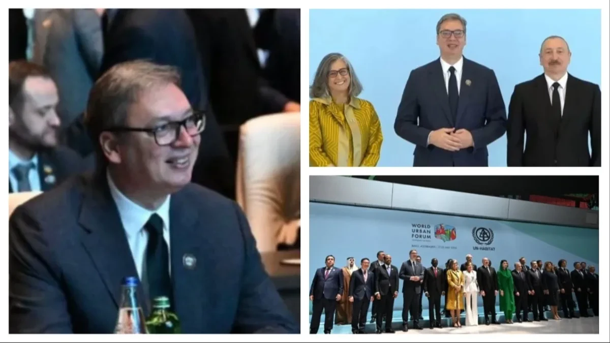 Predsednik Srbije stigao u Kongresni centar u Bakuu, dočekao ga Alijev! Vučić se obraća na Svetskom urbanom forumu