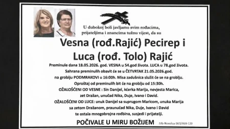 Najtužnija umrlica: Majka i ćerka jedna do druge - obema presudio monstrum!
