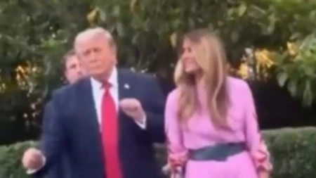 "Aman, čoveče, stani", Melanijin pogled sve rekao: Trampov ples zapalio mreže (VIDEO)