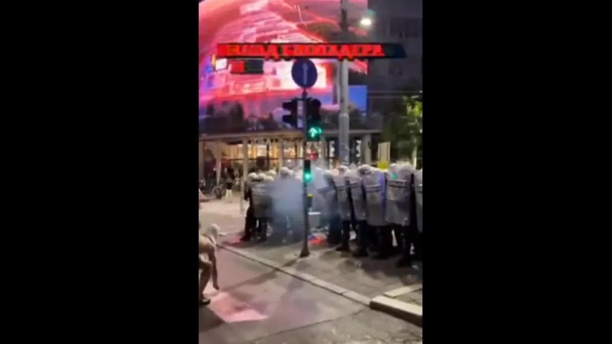 Drama kao iz akcionog filma: Blokader hteo da otme pištolj, policija ga zakucala za asfalt! (VIDEO)