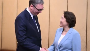 "Zahvalan sam joj na ličnom angažovanju, podršci i poverenju koje je uvek pokazivala prema Srbiji" Vučić se sastao sa Čen Bo (FOTO)