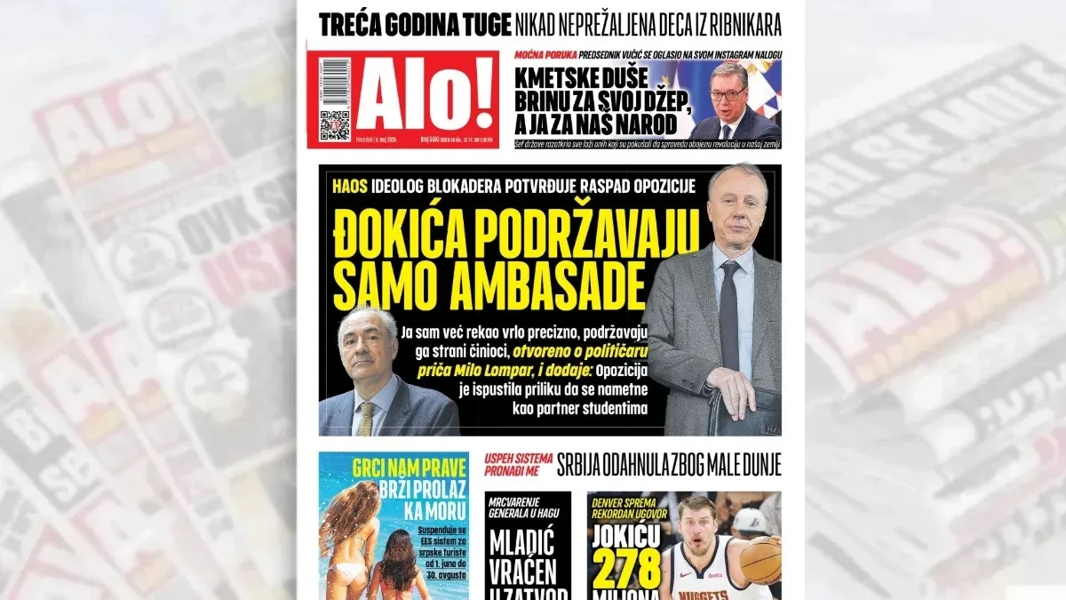 "Đokića podržavaju samo ambasade": Ideolog blokadera potvrđuje raspad opozicije! 