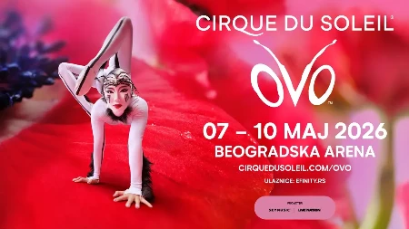 Specijalna akcija! Kupi 4, plati 3 ulaznice za "OVO" by Cirque du Soleil od 7. do 10. maja u Beogradskoj areni