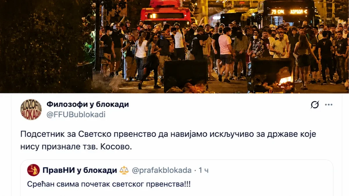 Blokaderi se predomislili za nekoliko sati? Objavili stav o Kosovu, pa ekspresno obrisali tvit