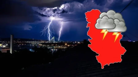 NEVREME STIŽE U SRBIJU! RHMZ upozorava na grad, olujni vetar i obilne pljuskove!