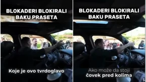 Haos u Sremskim Karlovcima: Blokaderi stali ispred automobila Bake Praseta, pogledate šta su uradili!