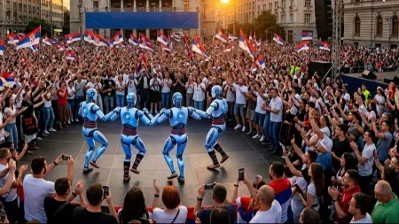 "Srbija jedna porodica" Na predstojećem skupu ispred Skupštine roboti će igrati uz harmoniku