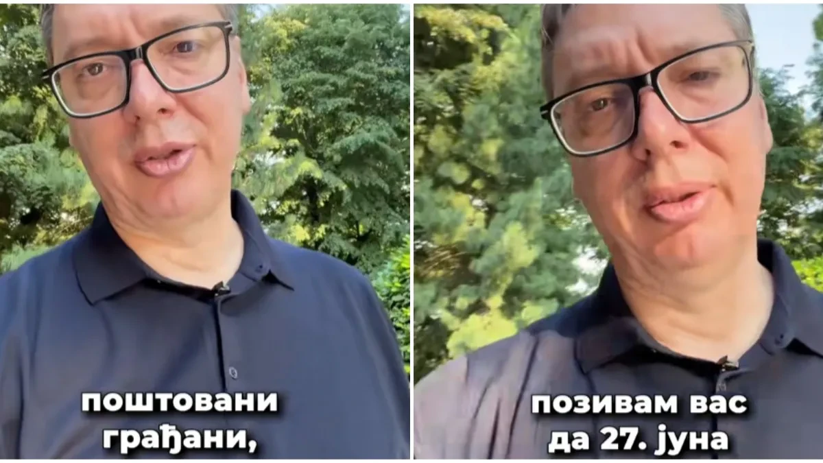 Vučić pozvao na skup 27. juna, objavio video poruku: "Želim da čujem građane, da zajedno gradimo budućnost Srbije" (VIDEO)