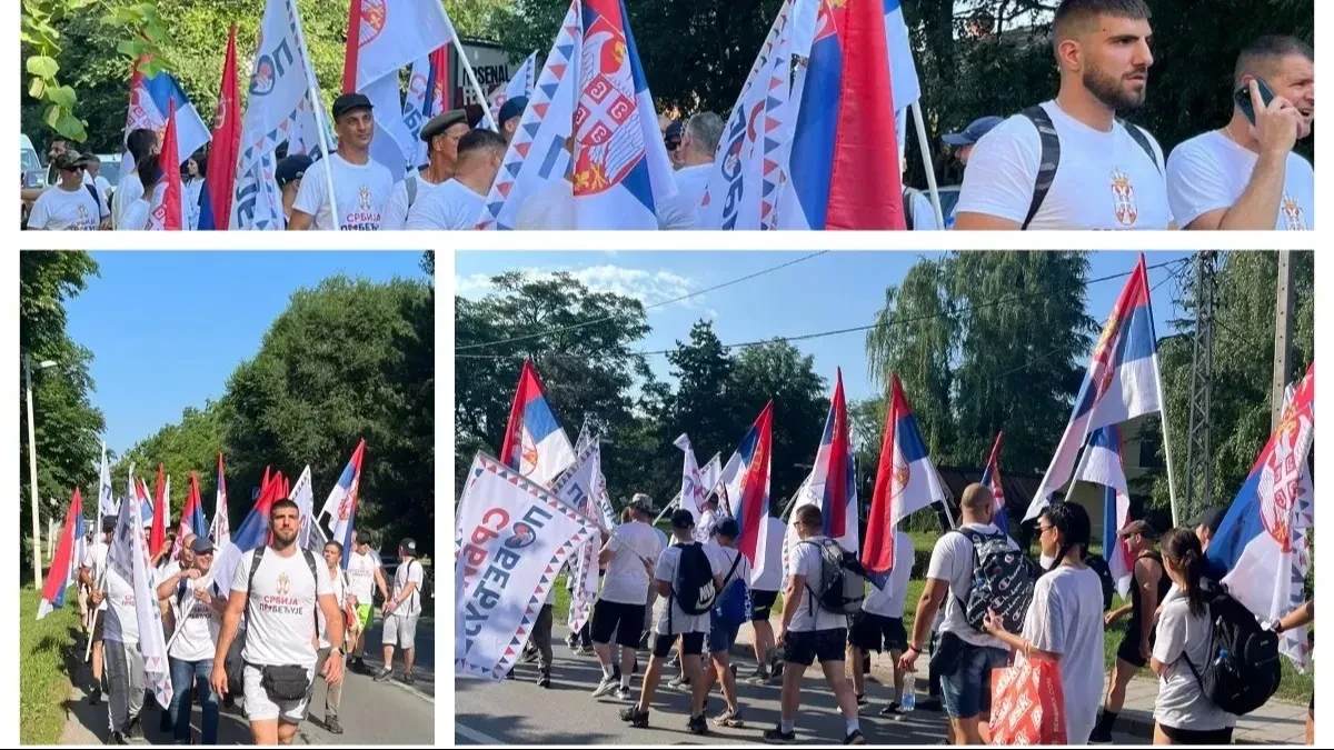 Kolone ljudi iz čitave zemlje peške stižu na skup Srbija, jedna porodica: Dolazimo punog srca, vidimo se u Beogradu!