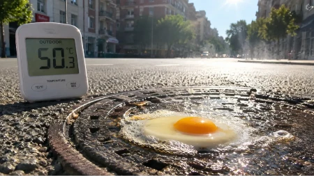 U Novom Sadu ispekli jaje na šahti! Na suncu izmereno više od 50 stepeni