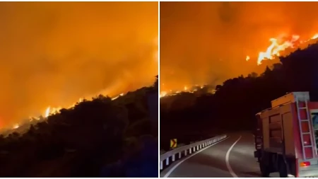 Jezivi prizori! Letovalište na Jadranu u plamenu, jak vetar otežava gašenje požara! (VIDEO)