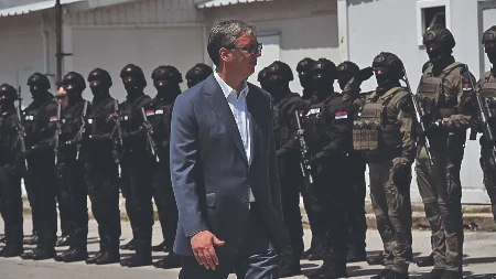 Predsednik Srbije Aleksandar Vučić u Lipovici prisustvovao pokaznoj vežbi Žandarmerije: Oni su snaga Srbije