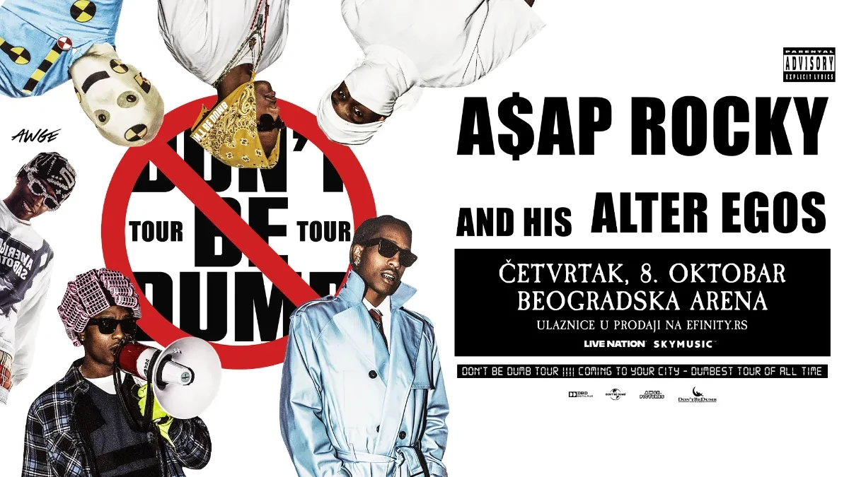 Počela prodaja ulaznica za koncert A$AP ROCKY-JA:  Svetska modna i muzička ikona nastupa 8. oktobra u Beogradskoj areni 