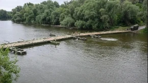 Vojska Srbije postavila most preko Velike Morave kod Svilajnca