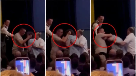 Pogledajte jezive scene nasilja na skupu blokadera u Frankfurtu: Prebili mladića samo zato što je rekao da je za Vučića (VIDEO)