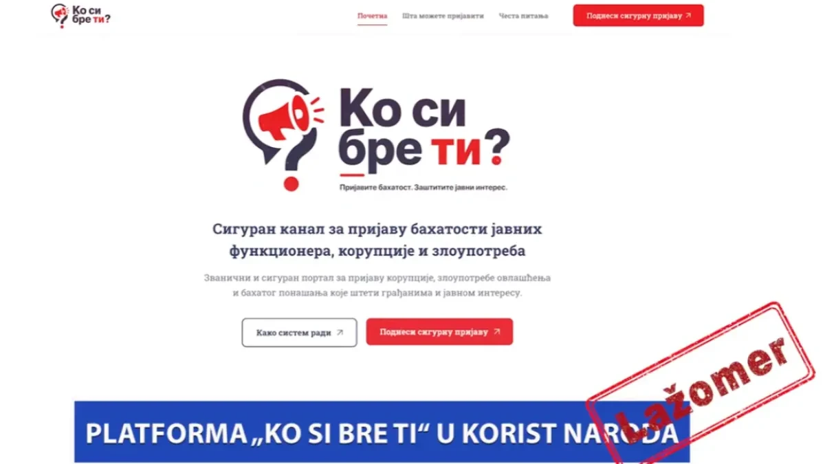 Platforma "Ko si bre ti" u korist naroda (VIDEO)