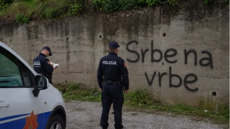 Grafit "Srbe na vrbe" u Bijelom Polju: Naložena istraga