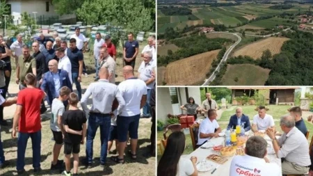 Mramorac dobio novi asfalt, Vučević ponovo s meštanima: Radimo svakog dana za naš narod!