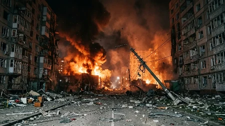 Ukrajina na kolenima: Ruske rakete razaraju Kijev, plamen guta grad (FOTO/VIDEO)