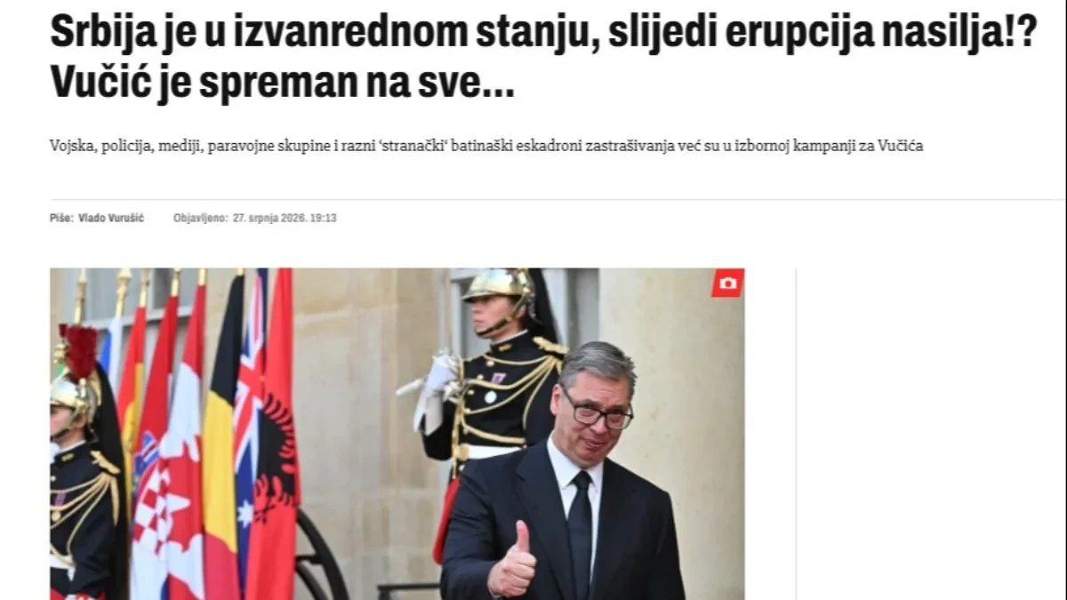 Ustaški napad hrvatskih medija: Srbiji žele "erupciju nasilja", a Vučiću da prođe kao Čaušesku! 