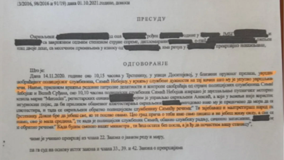 "Kada budem smenio vašeg ministra ti ćeš ostati bez posla!" Ova presuda pokazuje svu bahatost Aleksića!