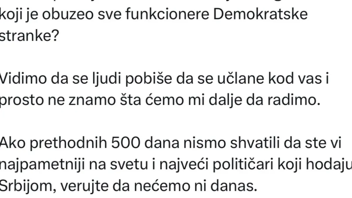 "Pobiše se ljudi da se učlane kod vas!" Radovanović obrisao pod Demokratskom strankom!