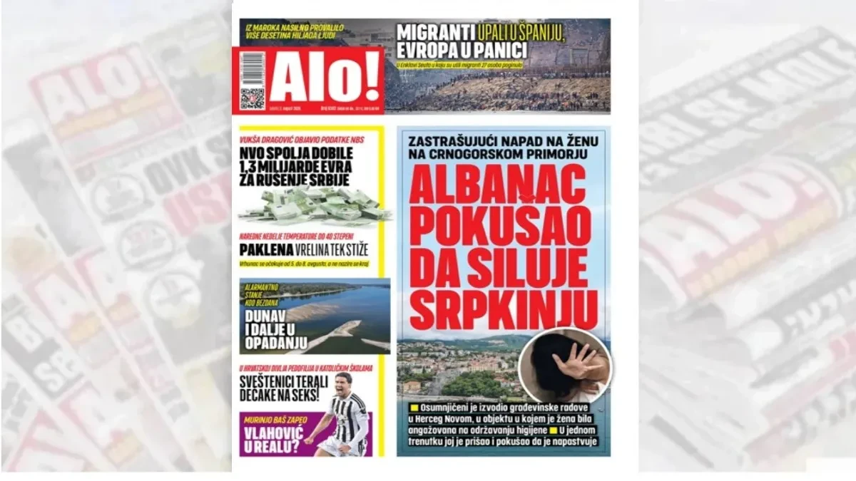 Albanac pokušao da siluje Srpkinju! Zastrašujući napad na ženu na Crnogorskom primorju