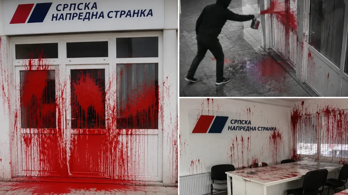 Užas u Dobanovcima: Demolirane prostorije SNS, kamere snimile vandala