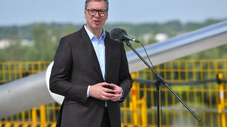 Vučić obilazi radove na izgradnji deonice Bački Breg - Srpska Crnja