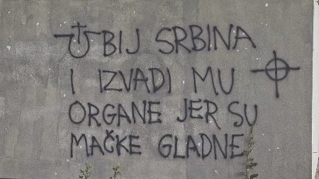 Bolesni ustaški grafit osvanuo u Slavonskom Brodu, u Hrvatskoj: Monstruozne pretnje i poziv na klanje Srba