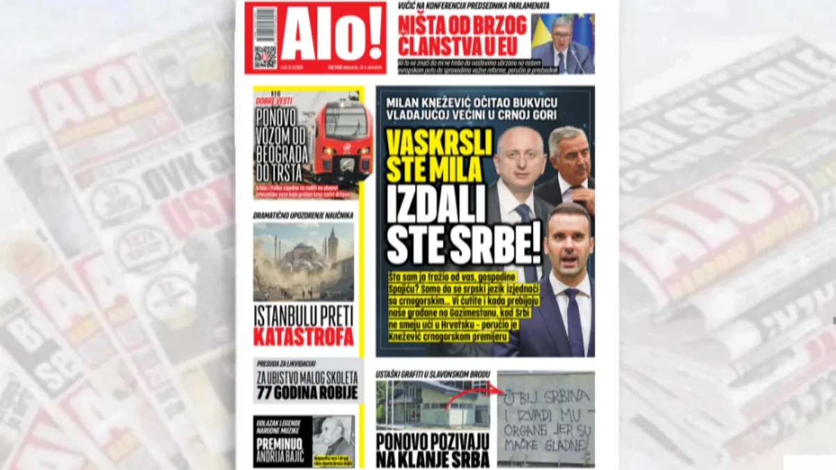 Vaskrsli ste Mila, izdali ste Srbe! Milan Knežević očitao bukvicu vladajućoj većini u Crnoj Gori