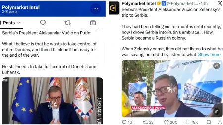 Polymarket ceo dan citira predsednika Srbije! Odjekuju Vučićeve državničke reči!