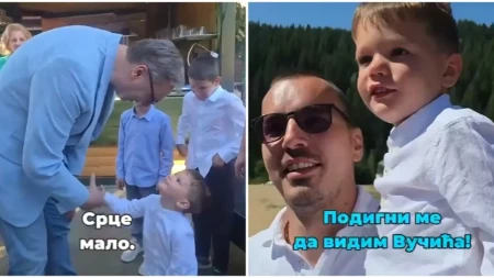 "Tata, sad će da mi dođe Vučić!" Mališan jedva čekao da vidi predsednika: "Srce malo" (VIDEO)