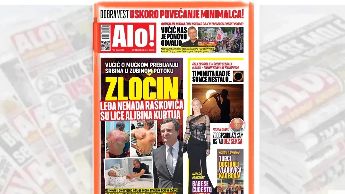 Zločin: Leđa Nenada Raškovića su lice Aljbina Kurtija