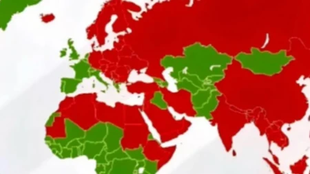 Ova mapa Evrope otkriva podelu koju mnogi nisu očekivali: Srbija je obojena u crveno, a razlog će vas iznenaditi