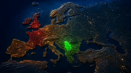 Evropa u mraku, Srbija svetli zeleno: Mapa koja je ponizila velike sile