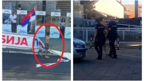 Ovo je jezivo! U naletu besа ruši i kida sve pred sobom u Kragujevcu! Gledajte šta blokaderska propaganda radi deci (VIDEO)