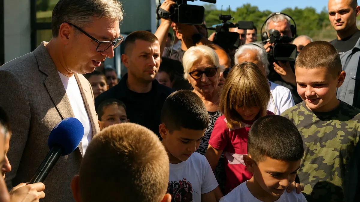 Vučić prišao mališanima, a onda je pao dogovor: „Je l’ može tako?“