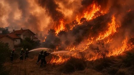 Plamen opkolio svetinju i sela! Preko 15 požara aktivno u Severnoj Makedoniji