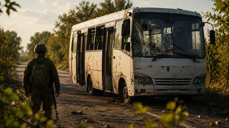Masakr na putu u Lugansku! Dron pogodio autobus sa 15 putnika, tragedija odnela brojne živote
