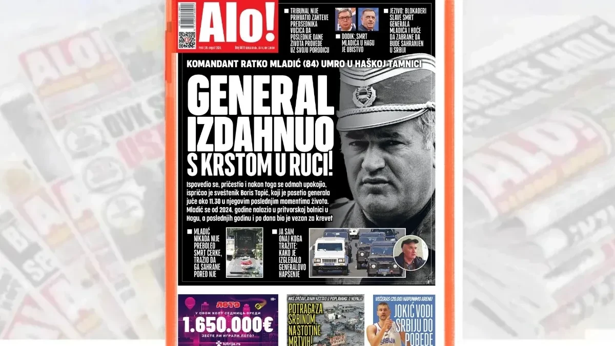 Komandant Ratko Mladić (84) umro u haškoj tamnici: General izdahnuo s krstom u ruci!