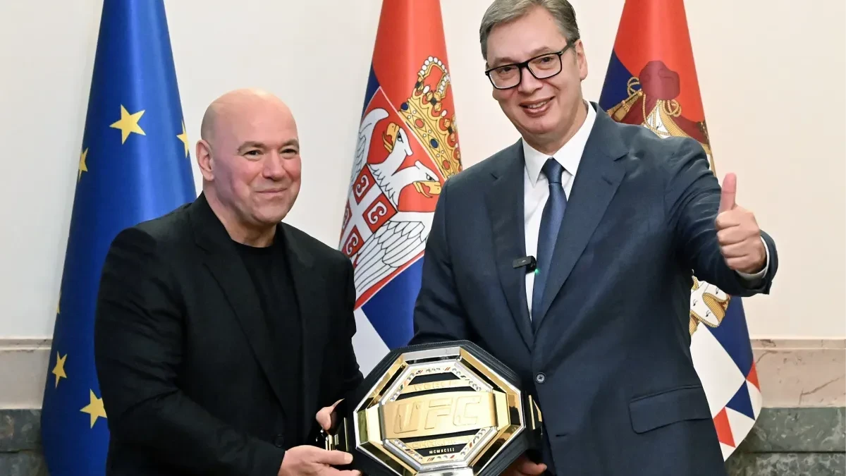 Aleksandar Vučić i Dejna Vajt prikupili 2,5 miliona pregleda i 104.000 lajkova - UFC spektakl iz Beograda obišao čitav svet! (FOTO)